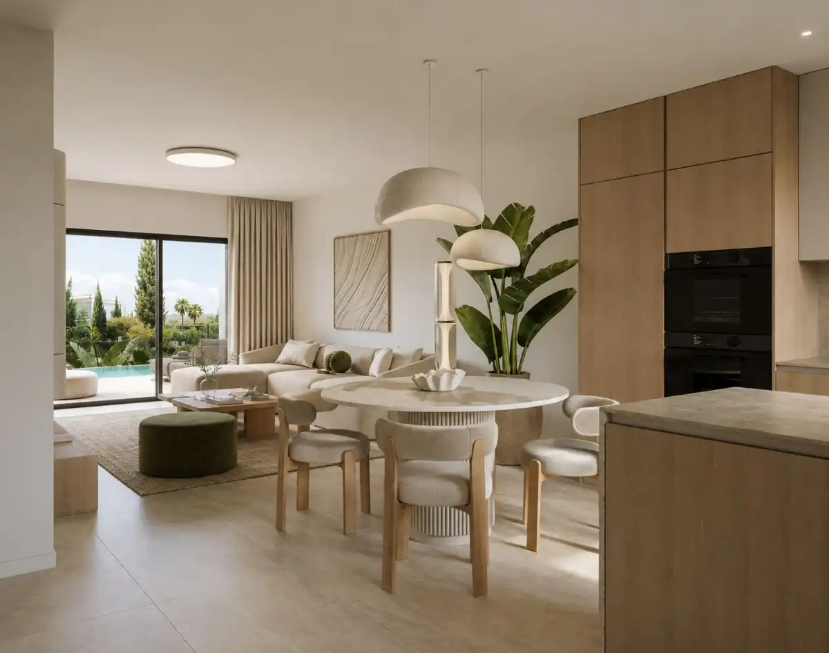 Sala d'estar de Casa o xalet en venda en Manilva amb Aire condicionat, Jardí privat i Terrassa