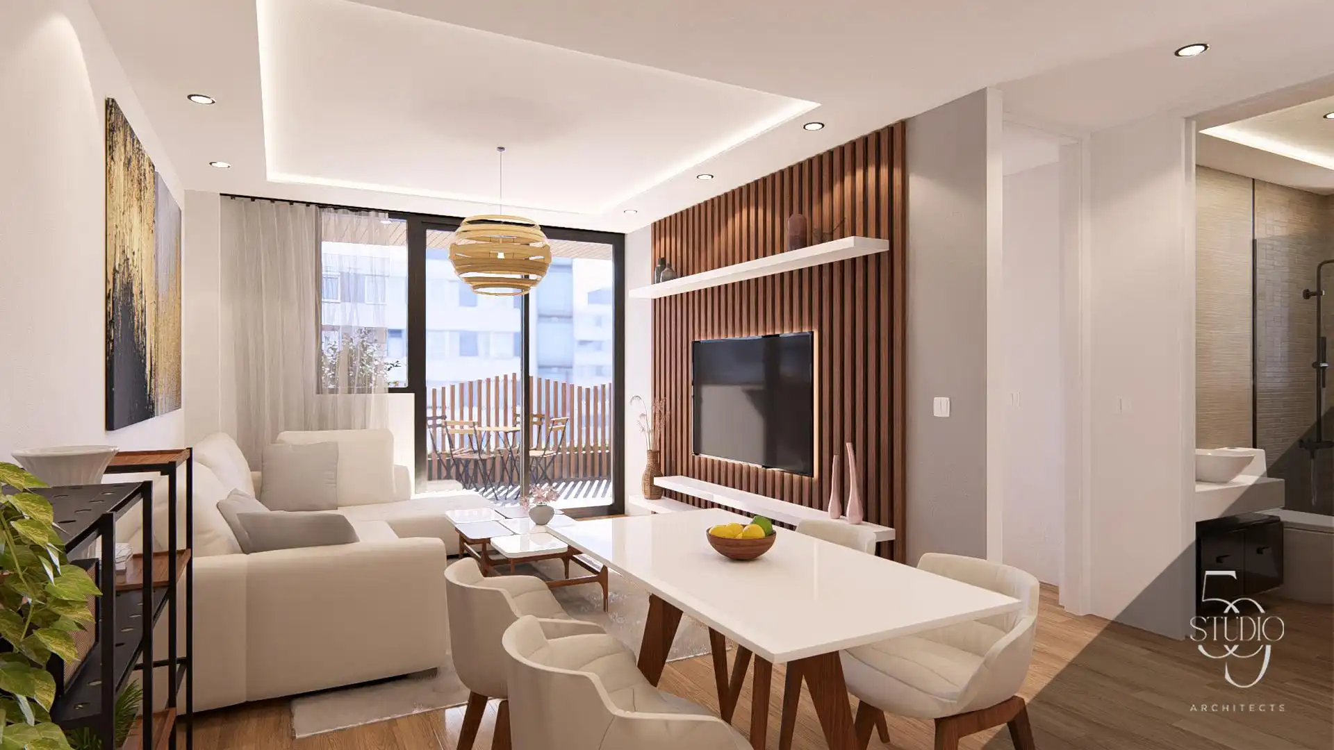 Sala de estar de Apartamento en venta en Fuengirola con Aire acondicionado, Calefacción y Balcón