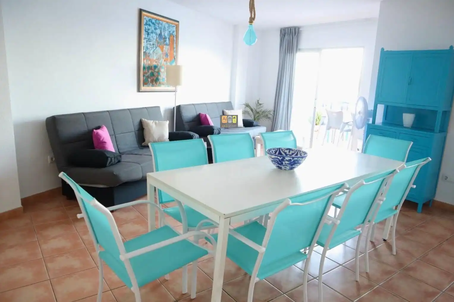 Esszimmer von Dachboden zur Miete in Altea mit Terrasse und Möbliert