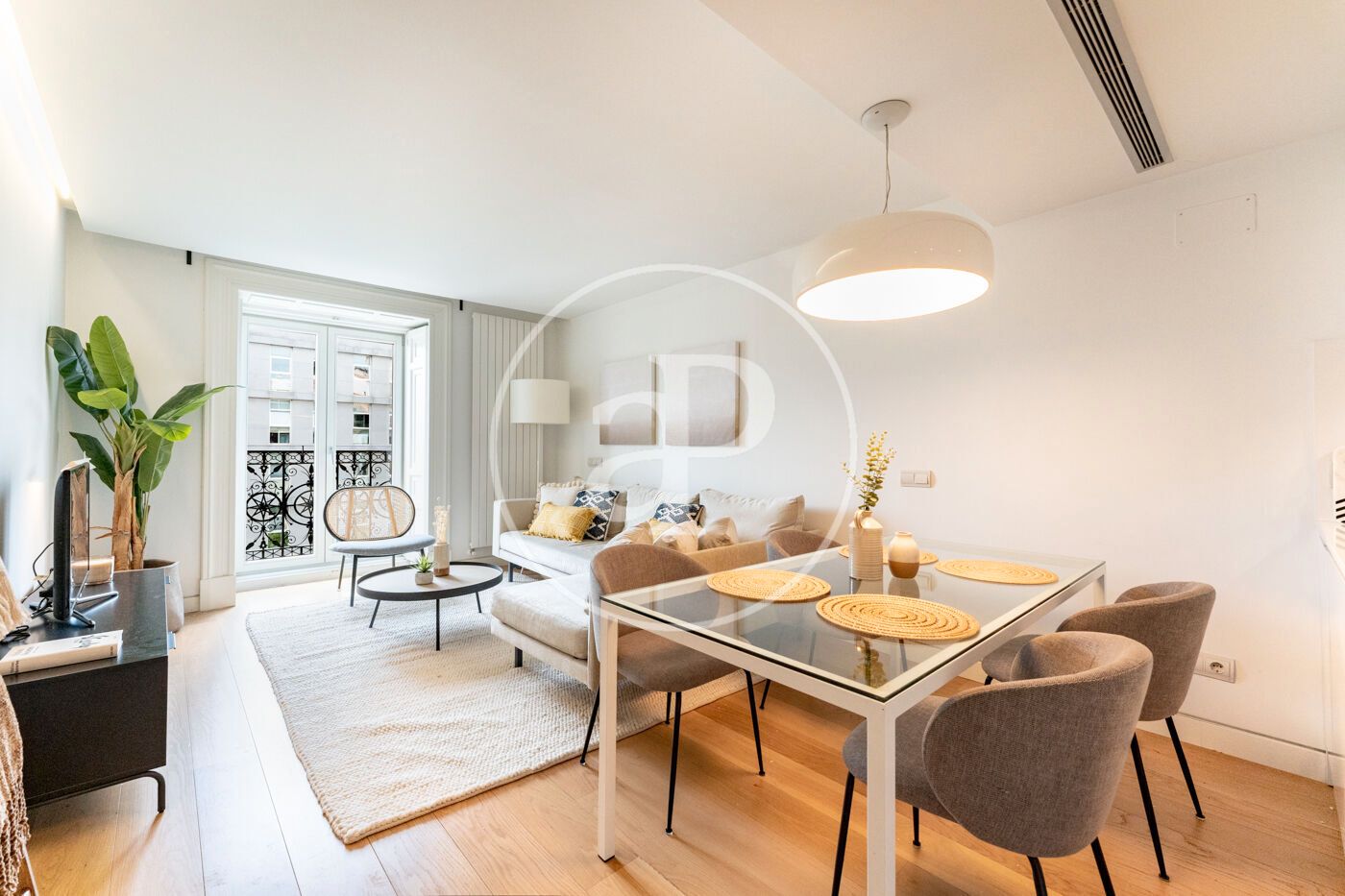 Living room of Flat to rent in  Madrid Capital  with Air Conditioner, Heating and Storage room