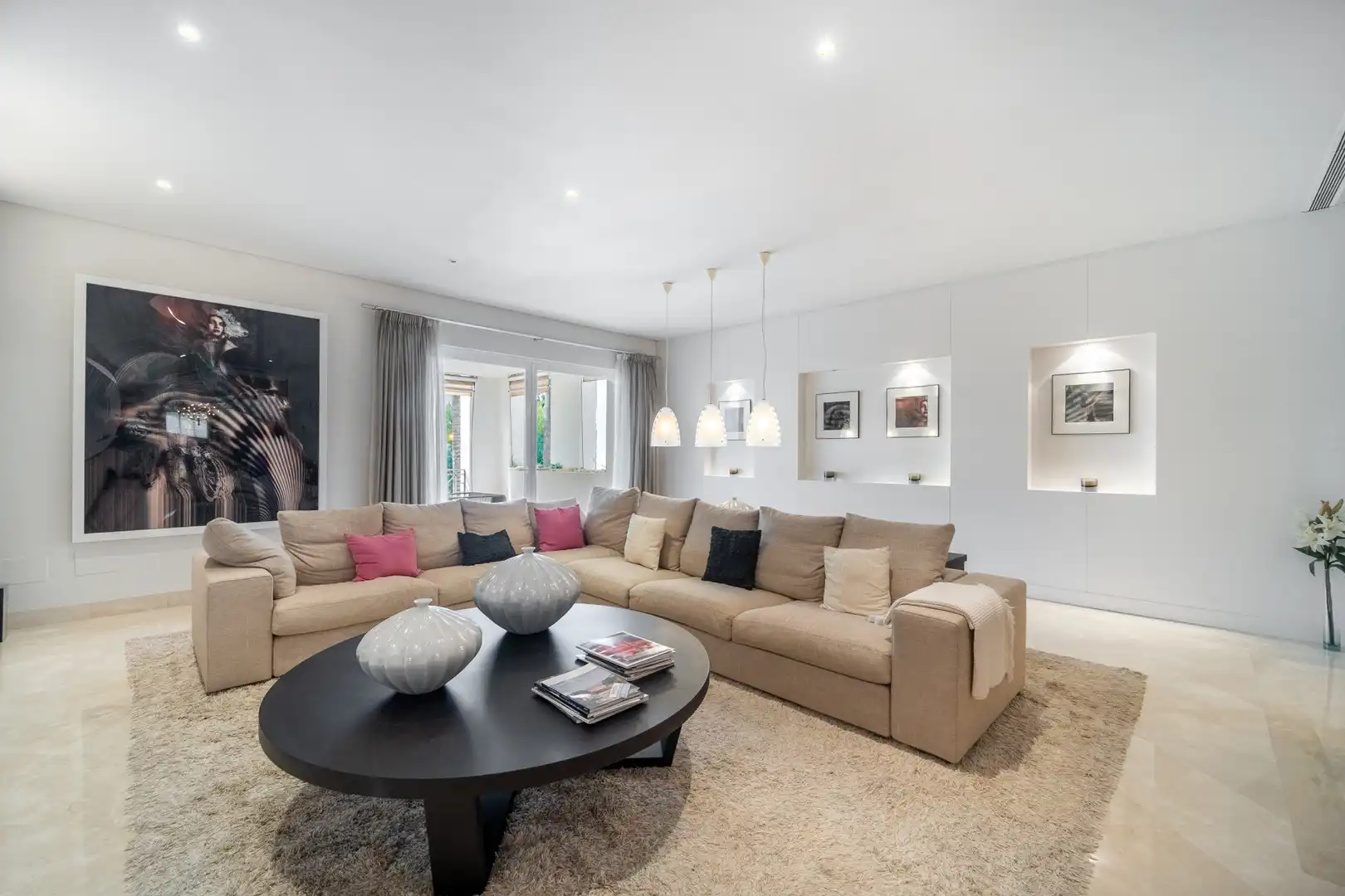 Sala d'estar de Apartament en venda en Marbella amb Aire condicionat, Calefacció i Terrassa