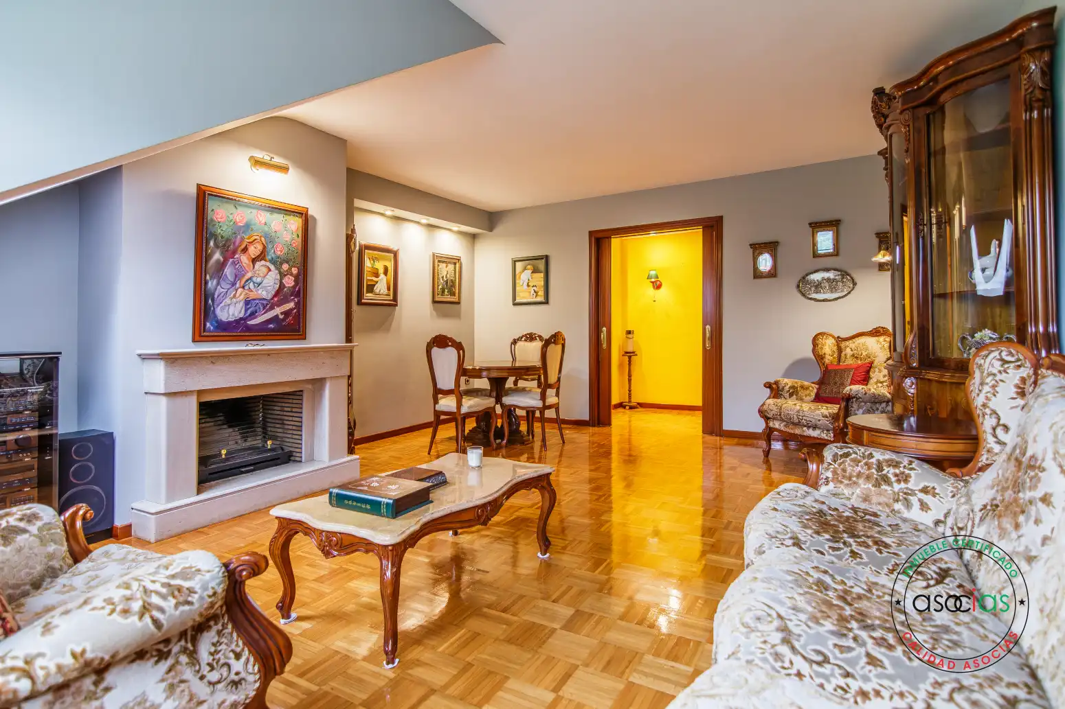Living room of Attic for sale in Lena  with Heating, Parquet flooring and Terrace