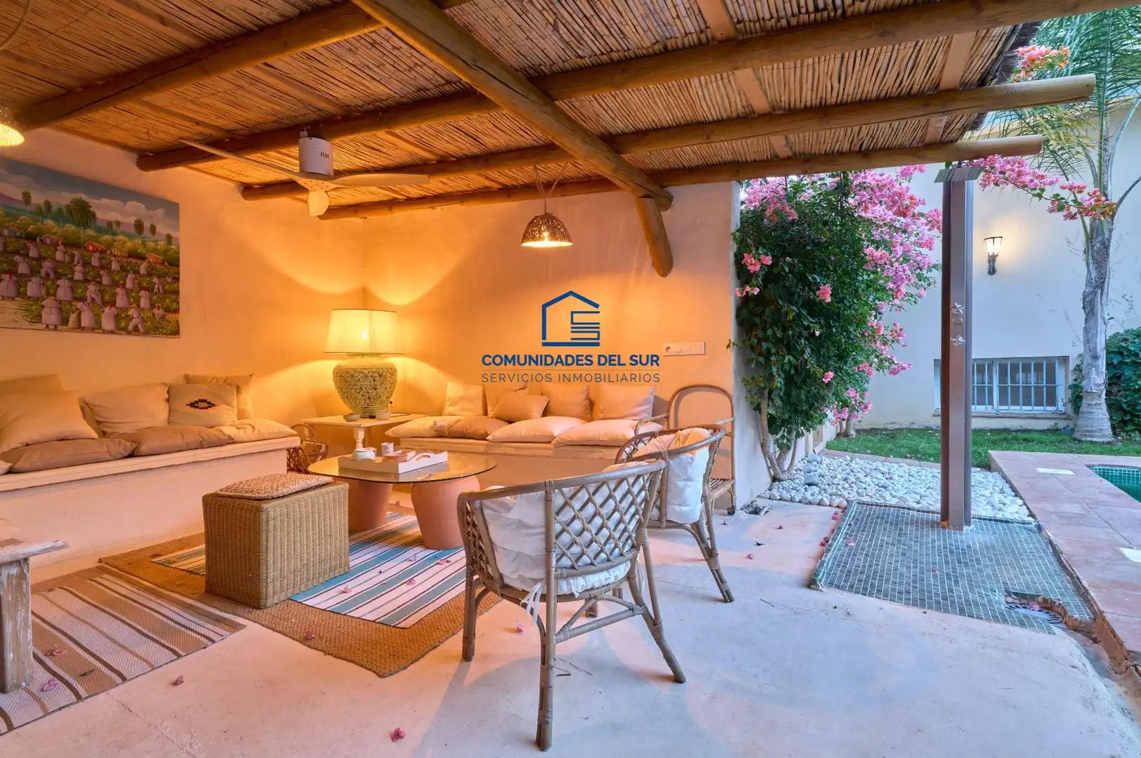 Terrassa de Casa o xalet en venda en El Puerto de Santa María amb Aire condicionat, Jardí privat i Terrassa