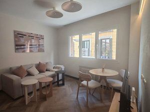 Living room of Apartment for sale in  Madrid Capital  with Heating, Furnished and Oven