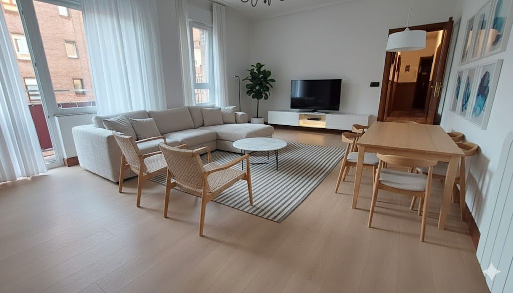 Sala de estar de Piso en venta en Bilbao  con Calefacción y Balcón