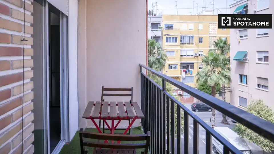 Terraza de Piso de alquiler en Valencia con Aire acondicionado, Calefacción y Amueblado