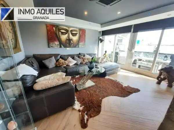 Wohnzimmer von Dachboden zur Miete in Granada mit Heizung, Terrasse und Balkon