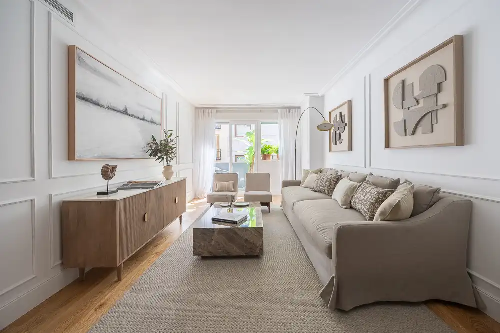 Sala de estar de Piso en venta en Madrid con Calefacción, Amueblado y Balcón