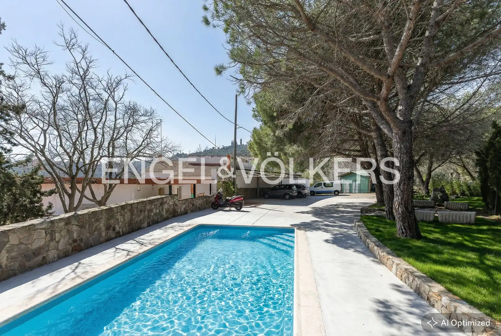 Schwimmbecken von Country house zum Verkauf in Barcelona mit Heizung, Parkett und Terrasse