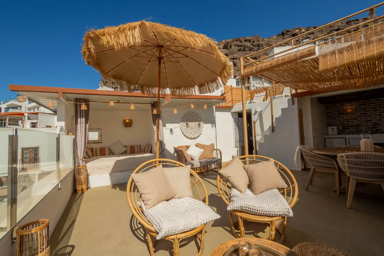 Terraza de Dúplex de alquiler en Mogán con Aire acondicionado, Terraza y Amueblado