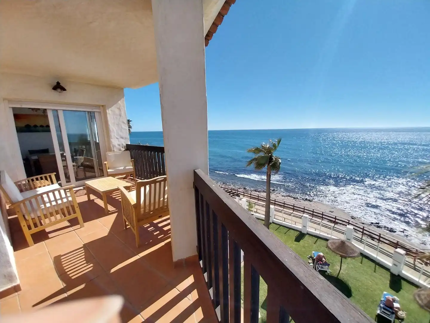 Schlafzimmer von Wohnungen zur Miete in Mijas mit Heizung, Privatgarten und Terrasse