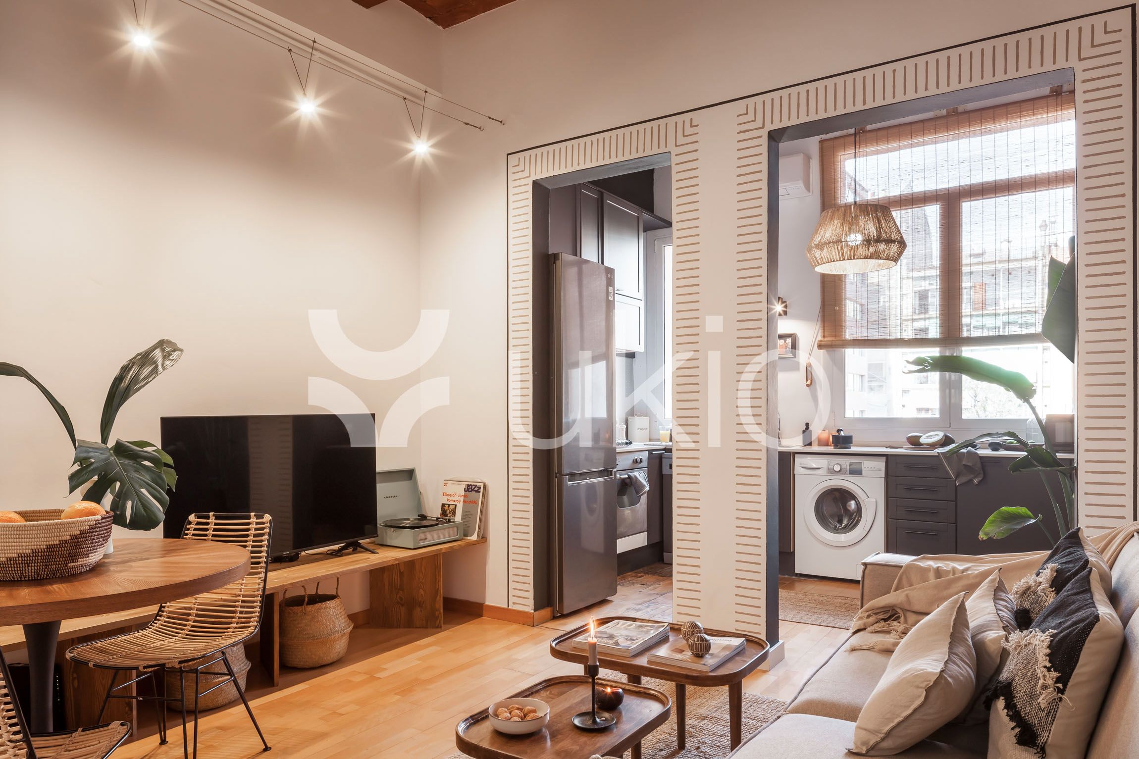 Living room of Apartments for rent in  Barcelona Capital  with Air Conditioner, Heating and Furnished