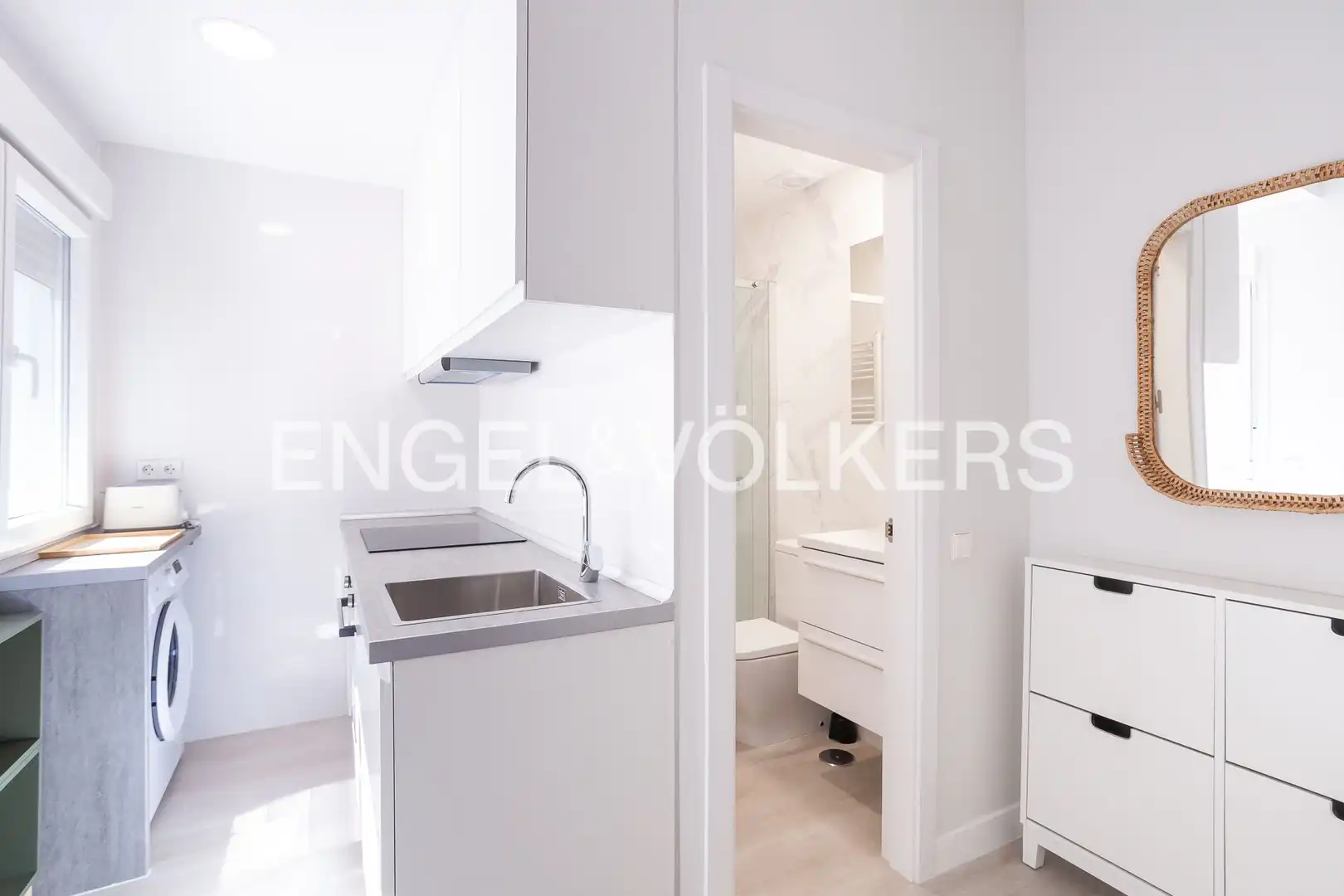 Cocina de Piso de alquiler en Madrid con Calefacción y Jardín privado