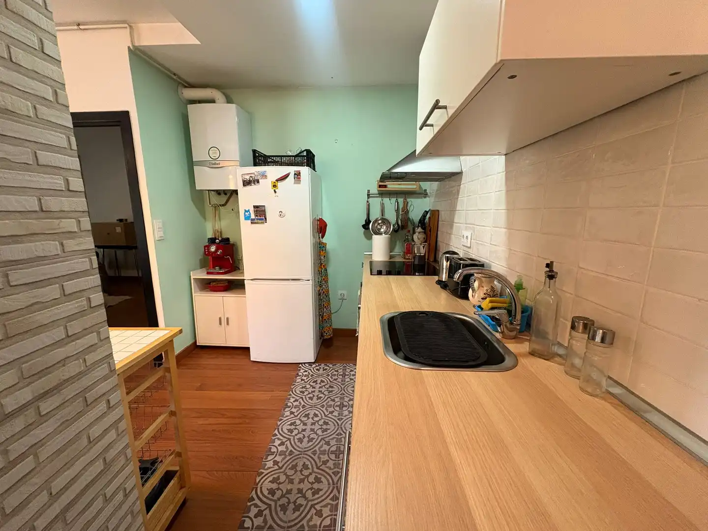 Küche von Wohnung zur Miete in Madrid mit Heizung und Balkon