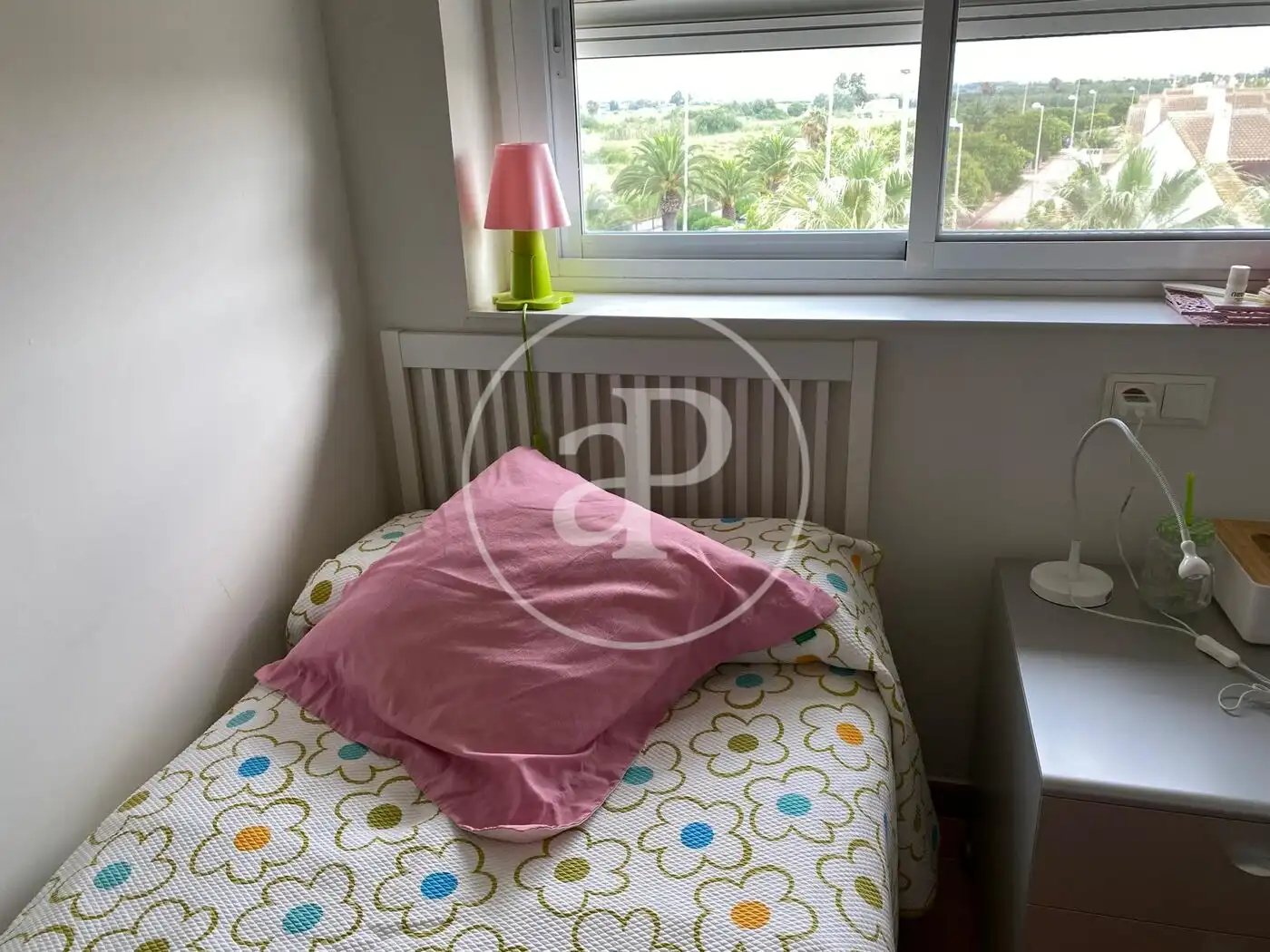 Schlafzimmer von Wohnung zur Miete in Sagunto / Sagunt mit Klimaanlage, Heizung und Privatgarten