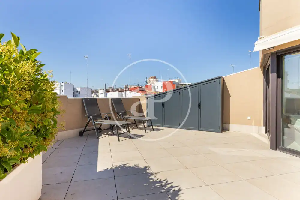 Terrace of Attic for rent in Valencia  with Air Conditioner, Heating and Terrace