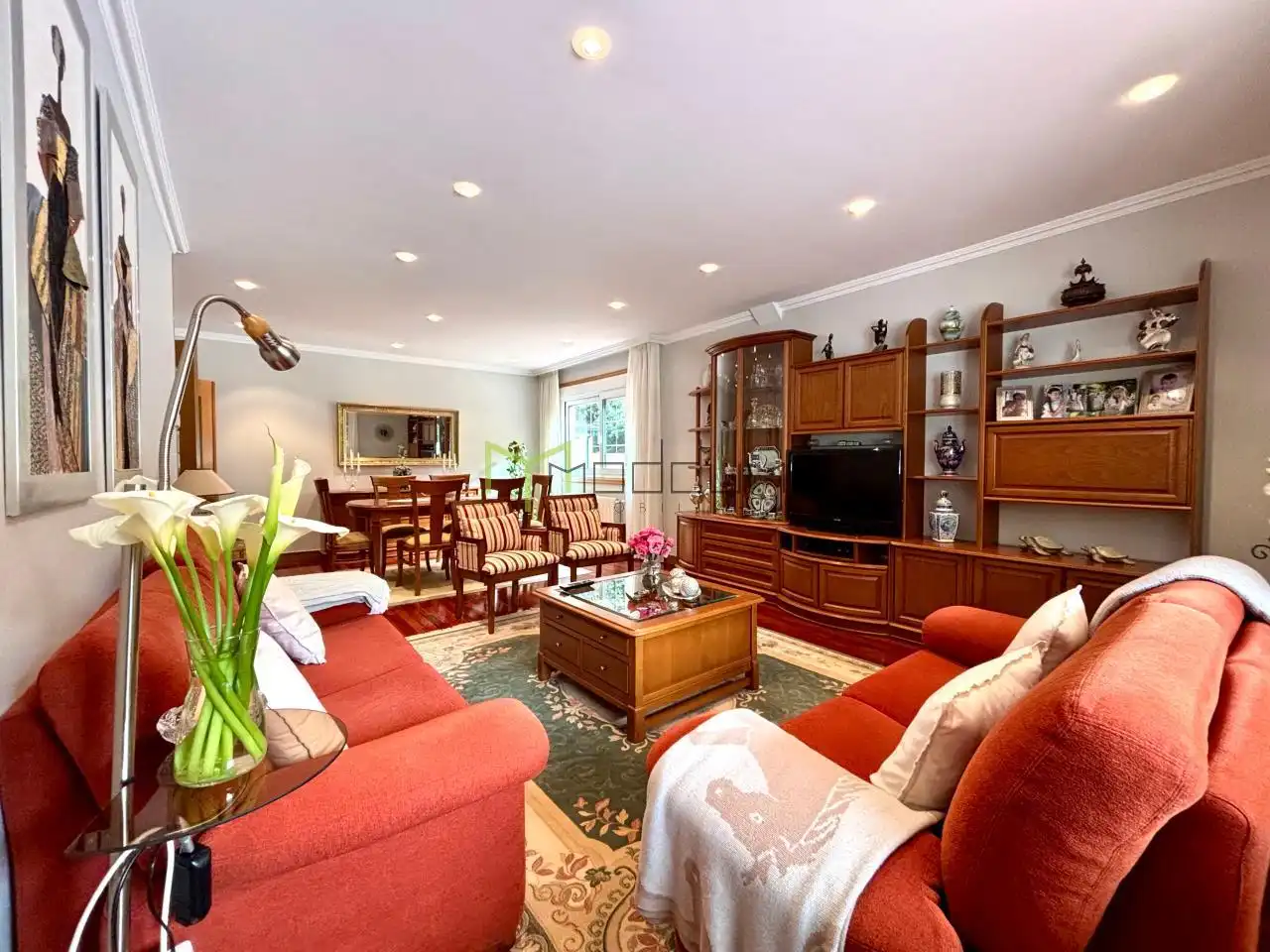 Sala de estar de Casa o chalet en venta en Ames con Calefacción, Jardín privado y Parquet