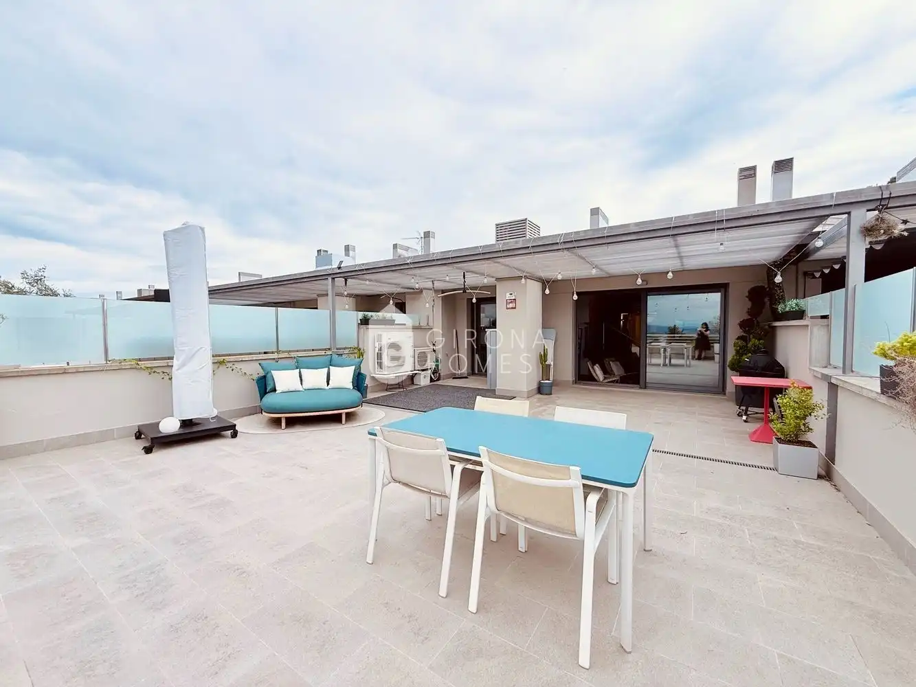 Terrace of Apartments for rent in Girona  with Air Conditioner, Terrace and Furnished