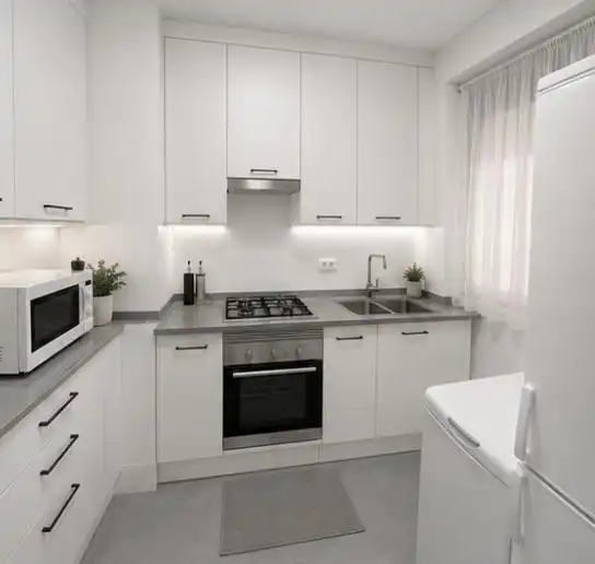 Cocina de Apartamento de alquiler en Madrid con Calefacción