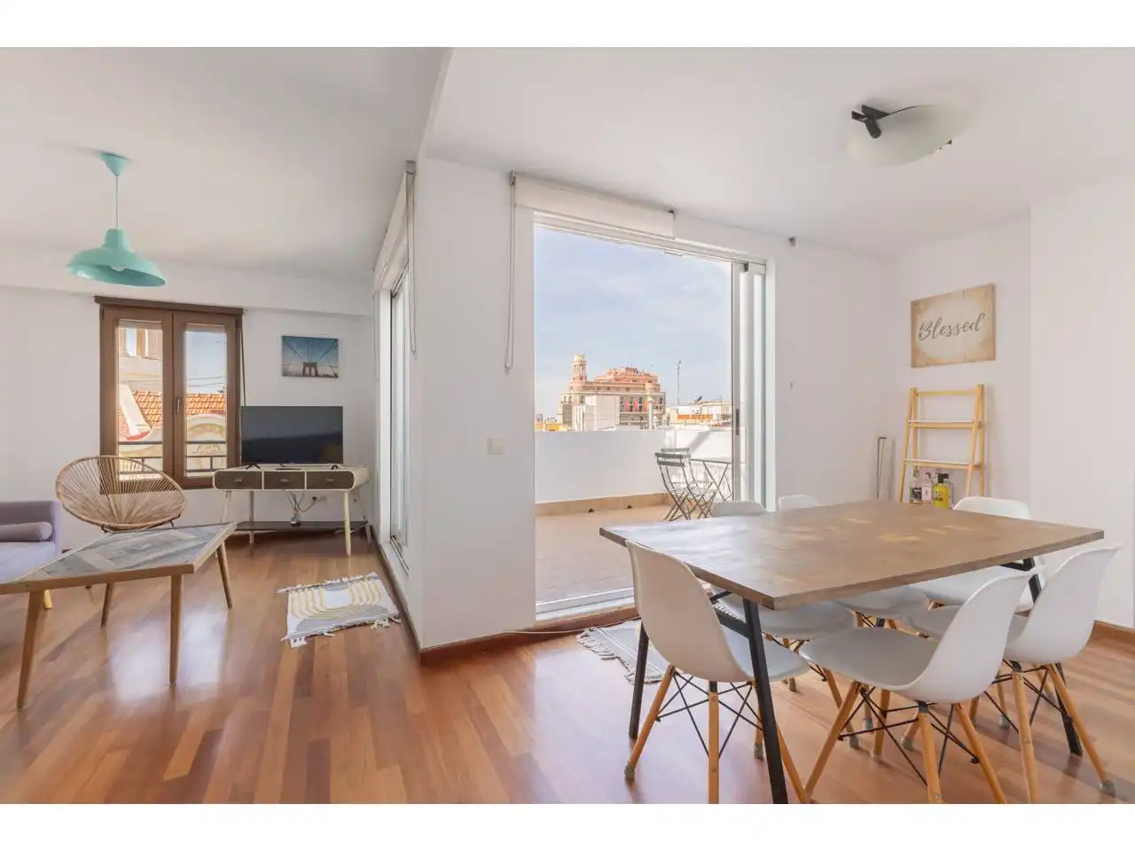 Außenansicht von Dachboden zum Verkauf in Valencia mit Klimaanlage, Parkett und Terrasse