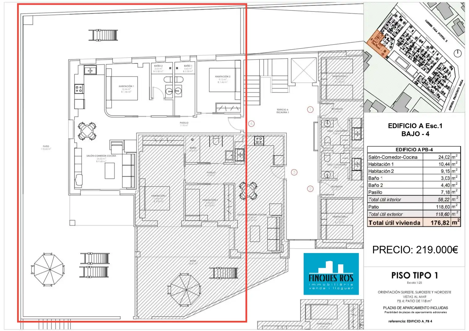 Apartamento con piscina en venta en Cala del Puntal, imagen 2