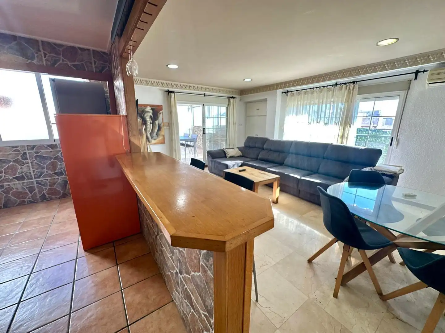 Sala de estar de Ático en venta en Elche / Elx con Terraza, Amueblado y Balcón