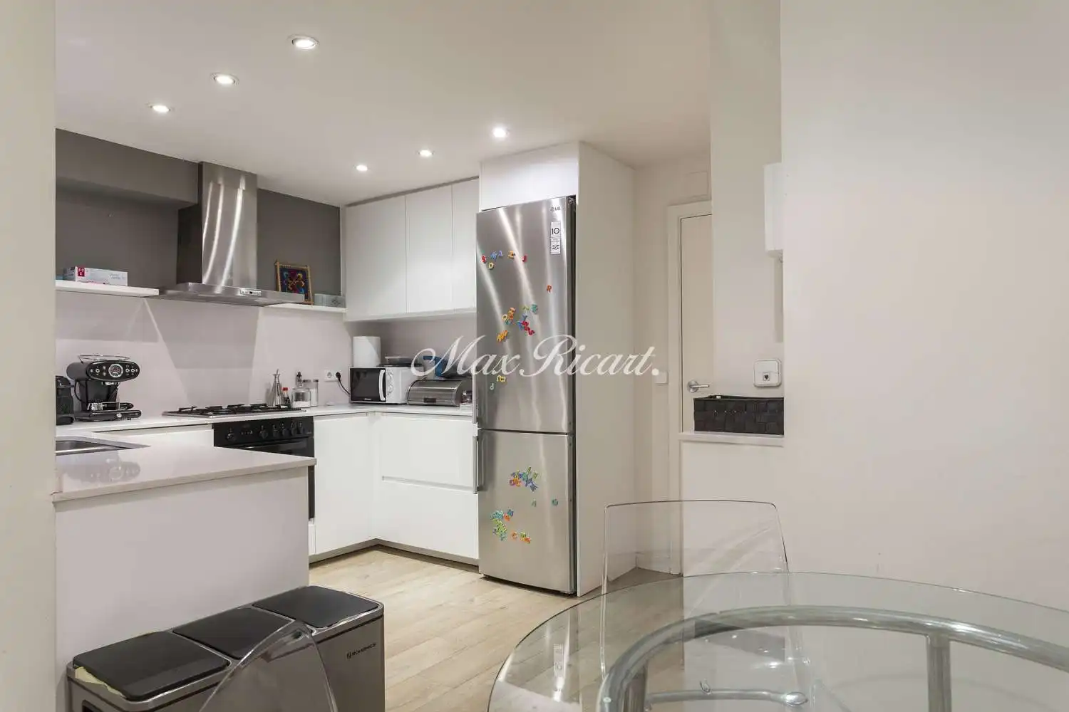 Küche von Wohnung zur Miete in Barcelona mit Klimaanlage, Heizung und Terrasse