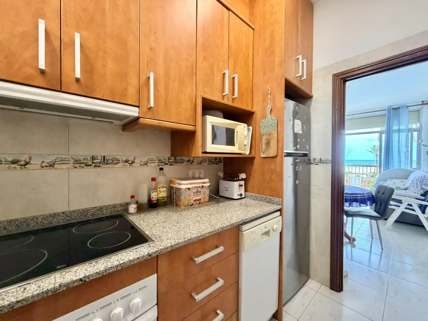 Cocina de Piso en venta en Cunit con Terraza, Amueblado y Piscina comunitaria