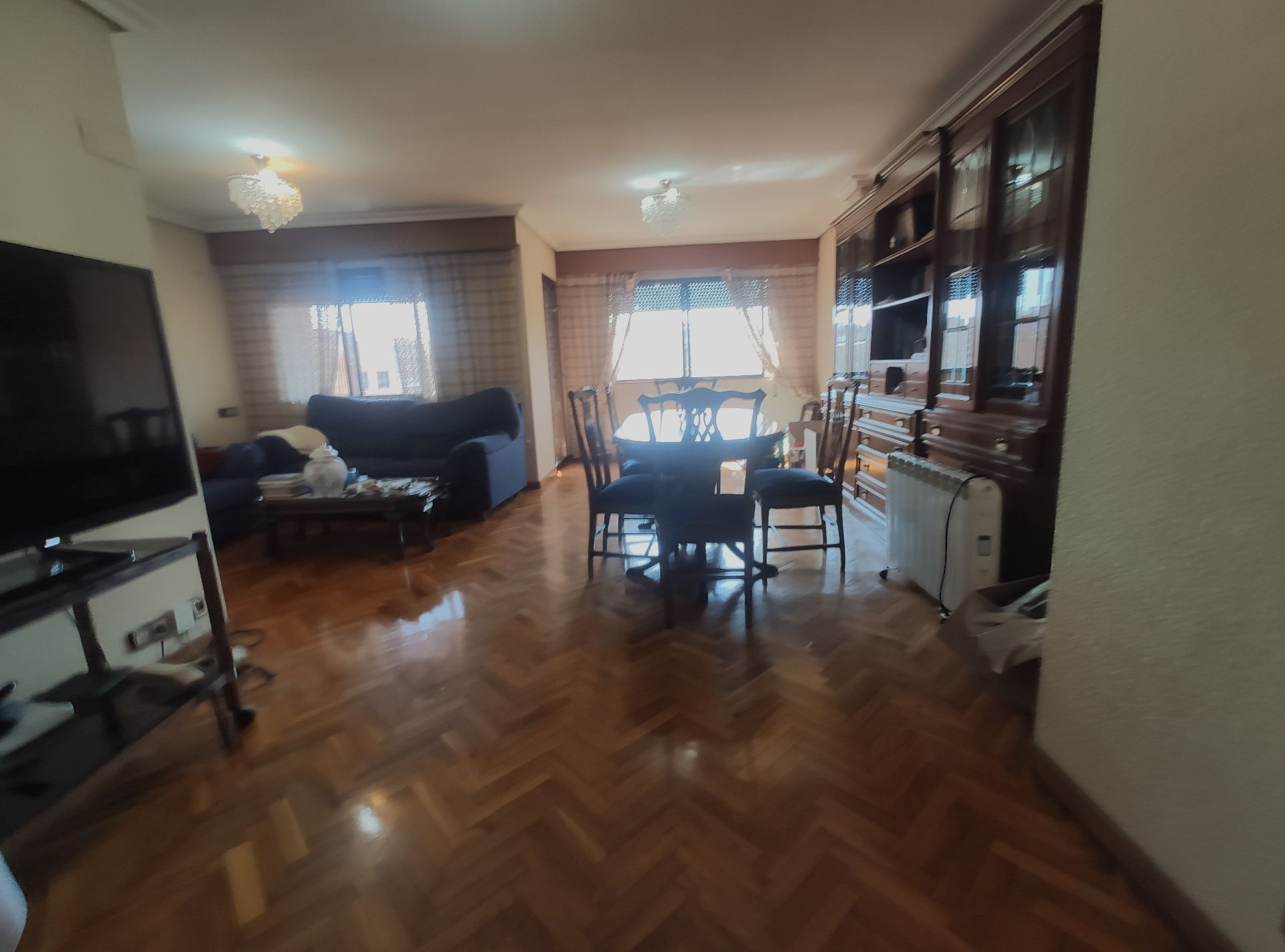 Living room of Flat for sale in  Valencia Capital  with Air Conditioner, Heating and Parquet flooring