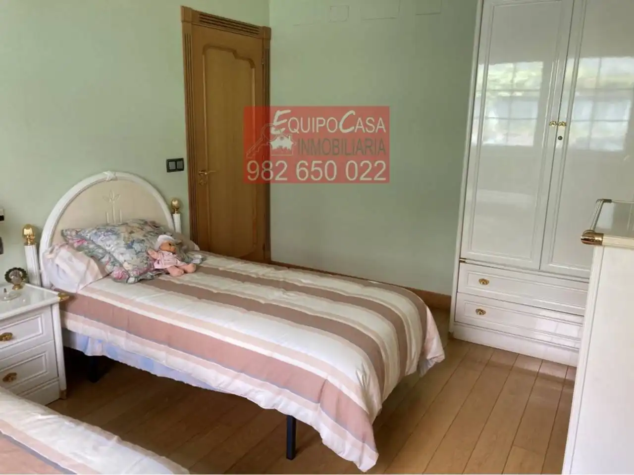 Schlafzimmer von Einfamilien-Reihenhaus zum Verkauf in Lugo mit Heizung, Privatgarten und Parkett