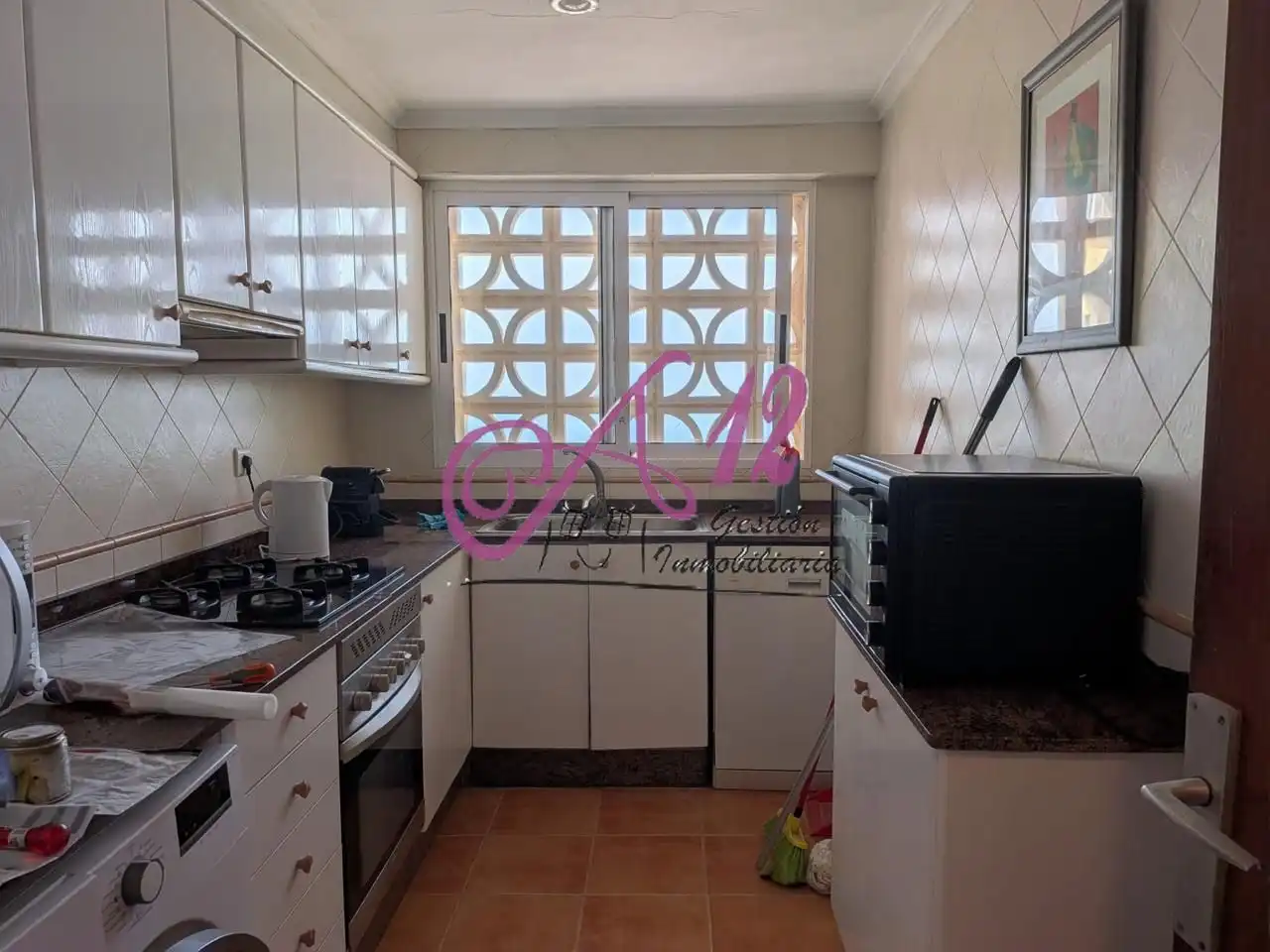 Cocina de Piso de alquiler en Valencia con Terraza y Amueblado