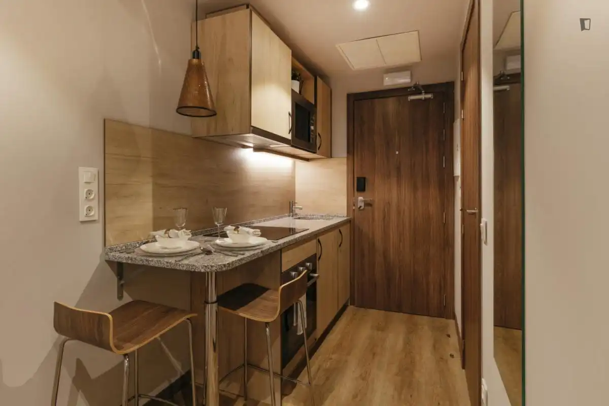 Küche von Wohnung zur Miete in Donostia - San Sebastián  mit Klimaanlage, Möbliert und Internet