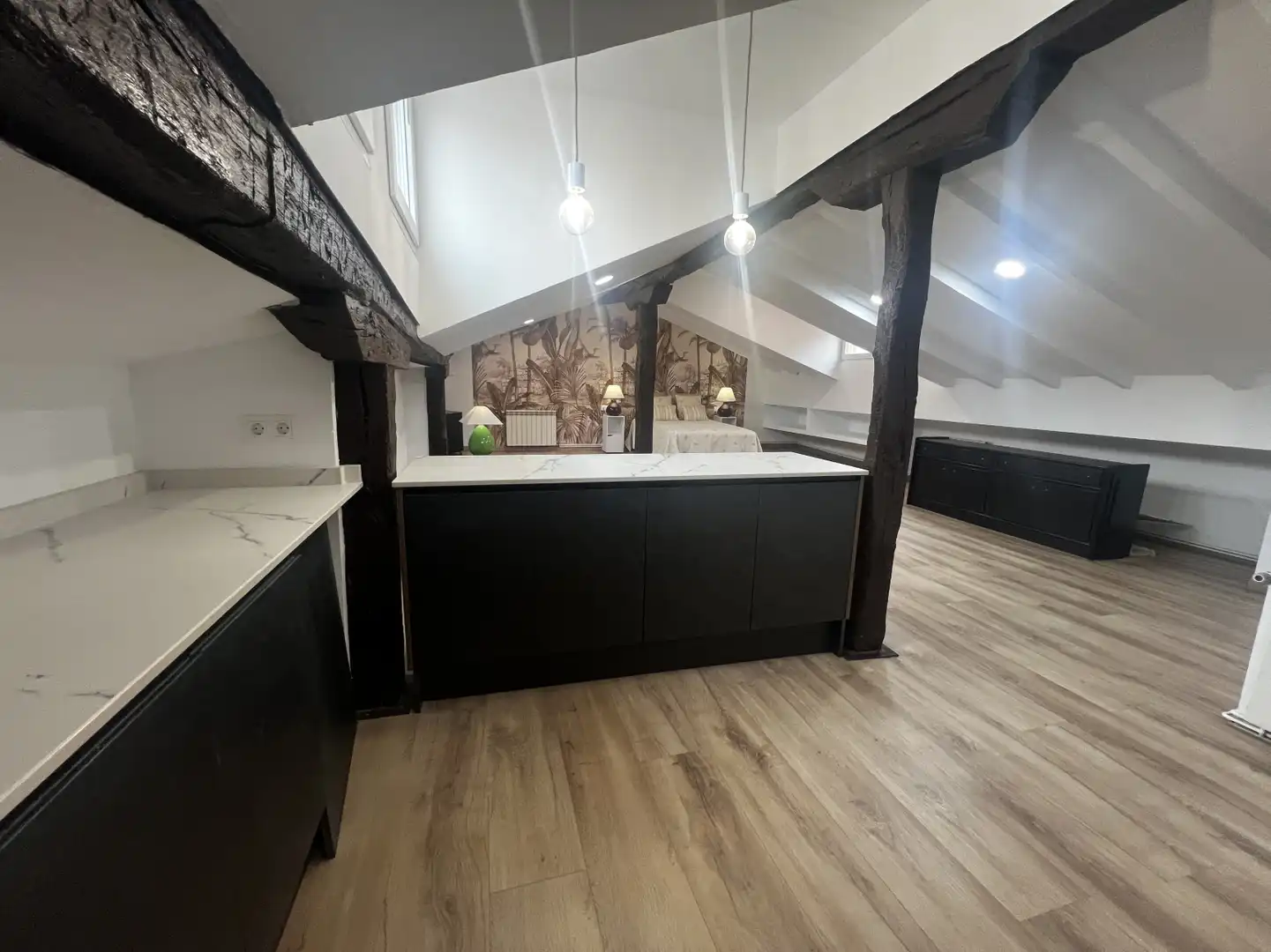 Cocina de Ático en venta en Santander con Calefacción, Jardín privado y Parquet