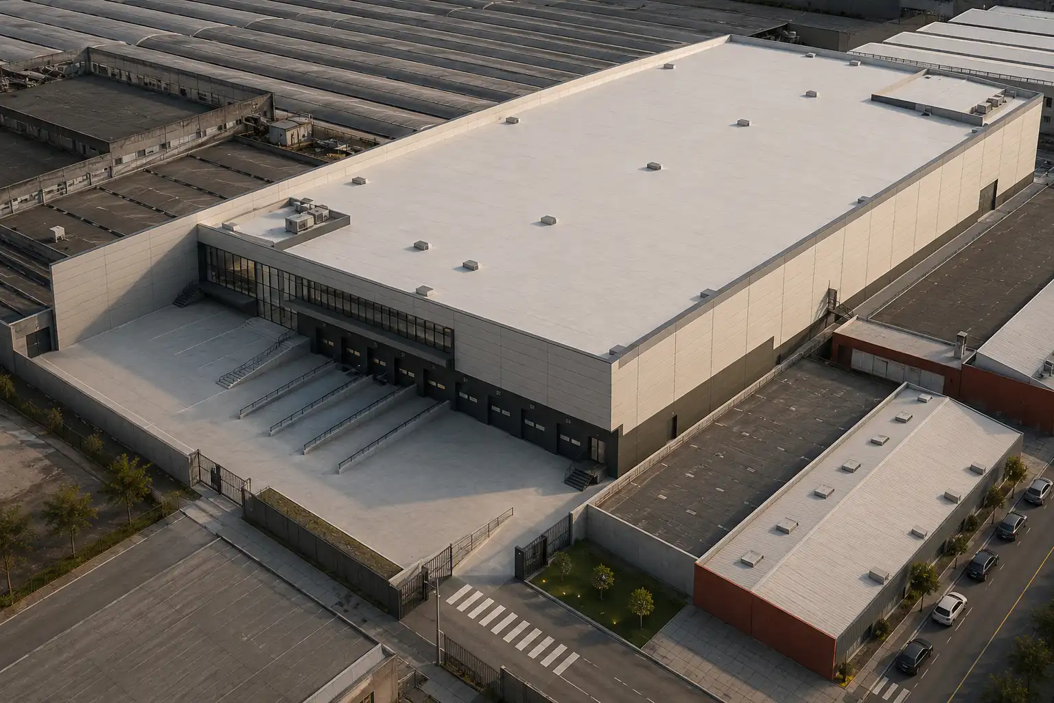 Außenansicht von Fabrikhallen zur Miete in Sant Boi de Llobregat