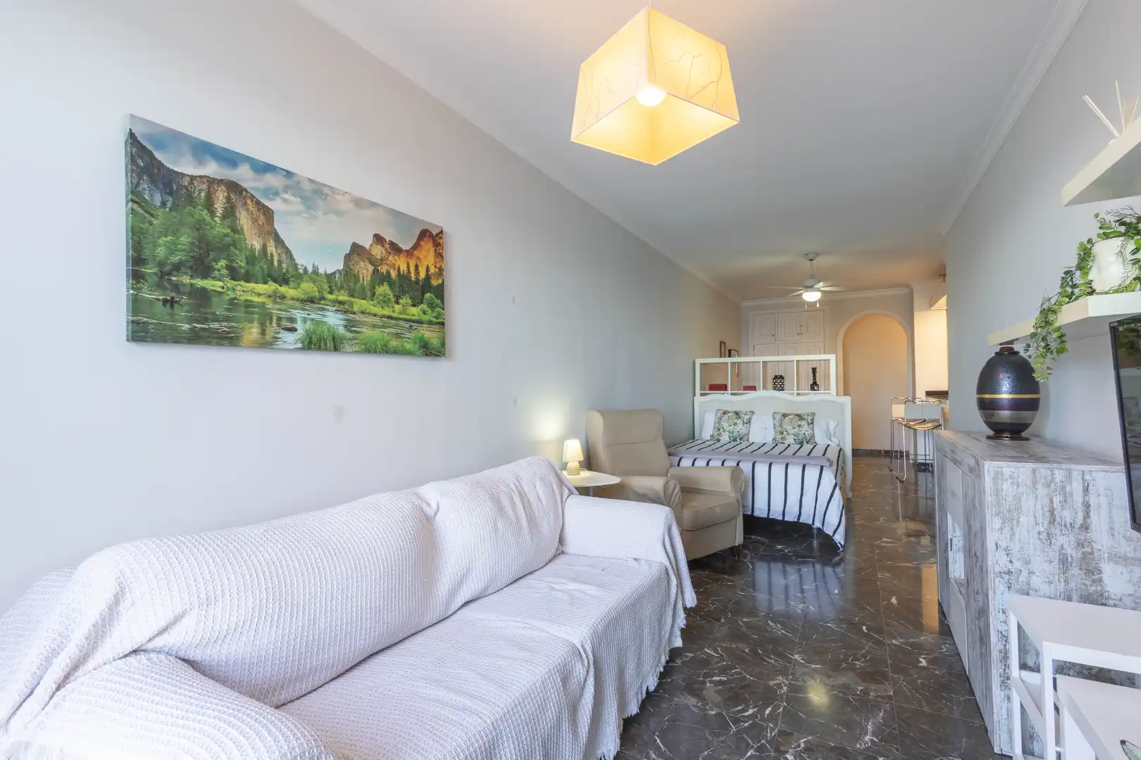 Sala de estar de Piso de alquiler en Santiago del Teide con Aire acondicionado, Calefacción y Terraza