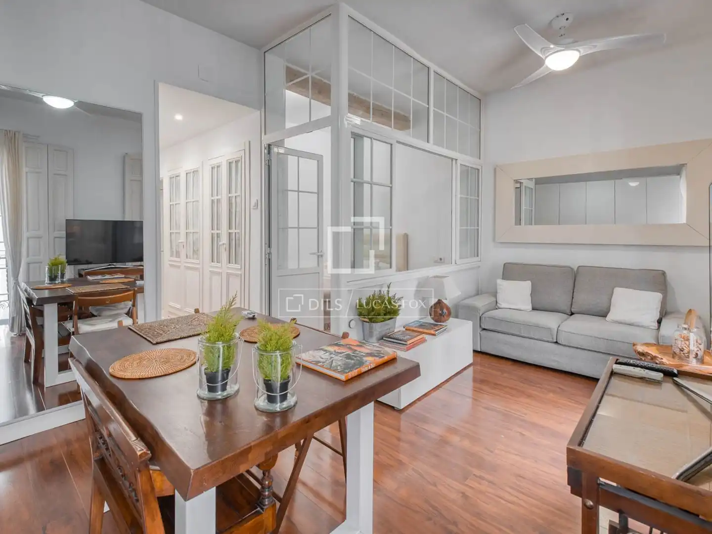 Sala de estar de Piso en venta en Madrid con Aire acondicionado, Parquet y Balcón