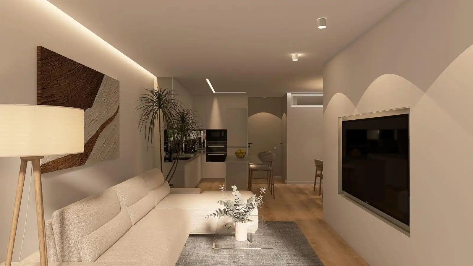 Sala de estar de Planta baja en venta en Oropesa del Mar / Orpesa con Aire acondicionado, Terraza y Horno
