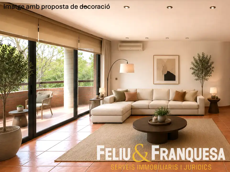 Sala d'estar de Àtic en venda en Sant Cugat del Vallès amb Calefacció, Jardí privat i Terrassa
