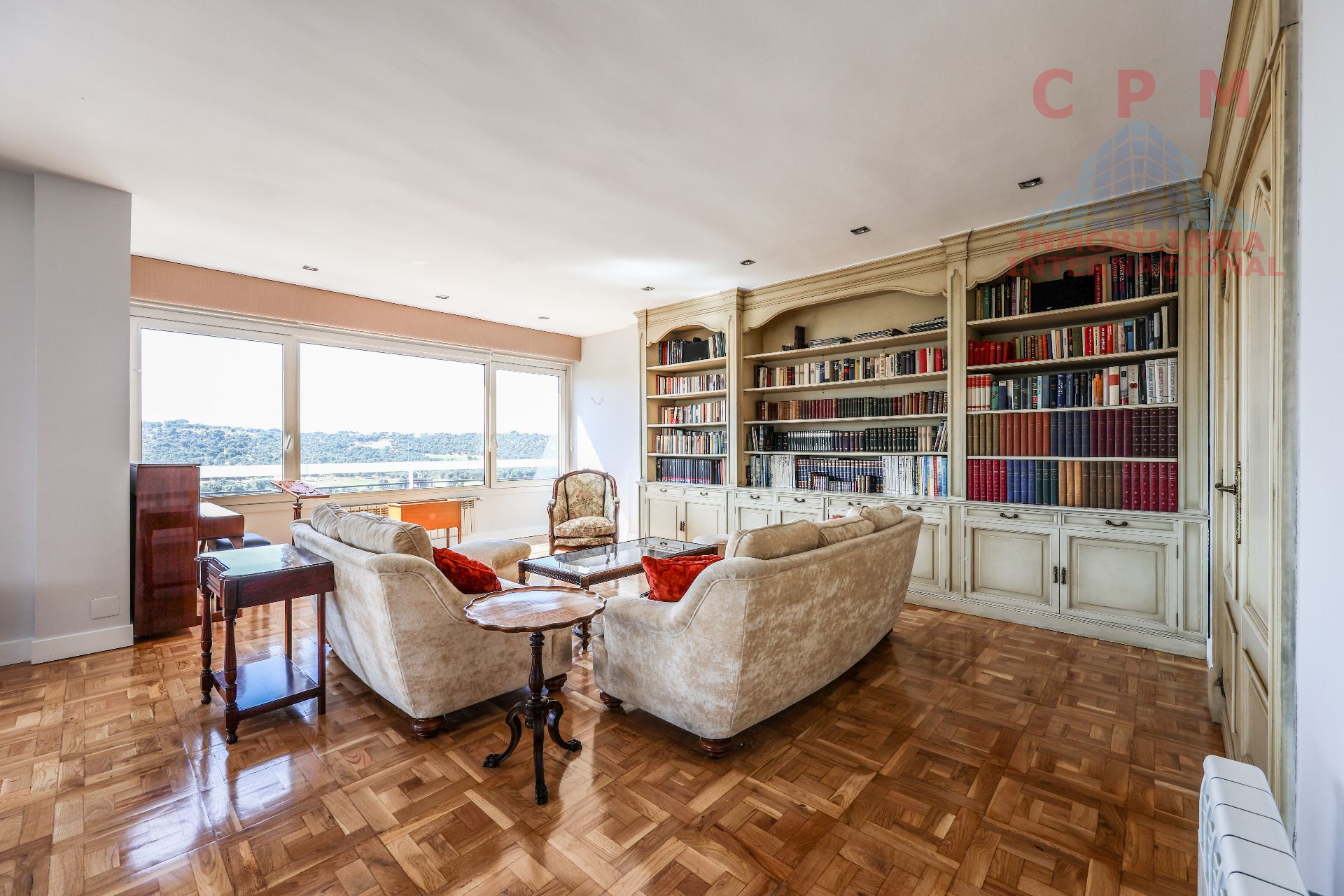 Living room of Flat to rent in  Madrid Capital  with Air Conditioner, Heating and Parquet flooring