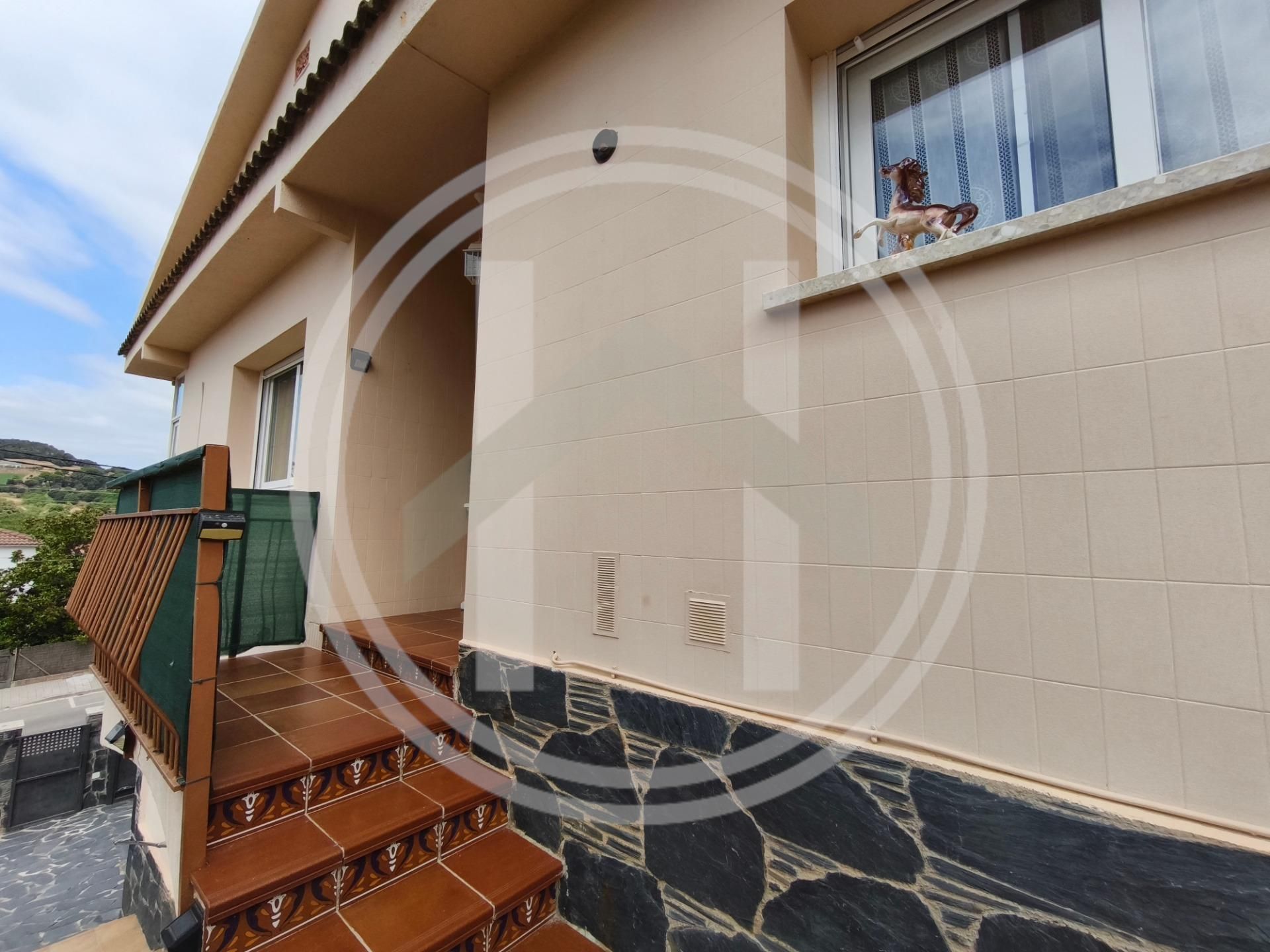 Exterior view of House or chalet for sale in Cànoves I Samalús  with Air Conditioner, Heating and Private garden