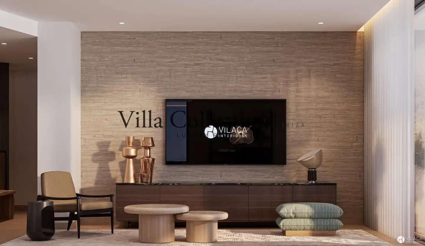 Living room of Houses for sale in Santa Eulària des Riu  with Air Conditioner, Heating and Terrace