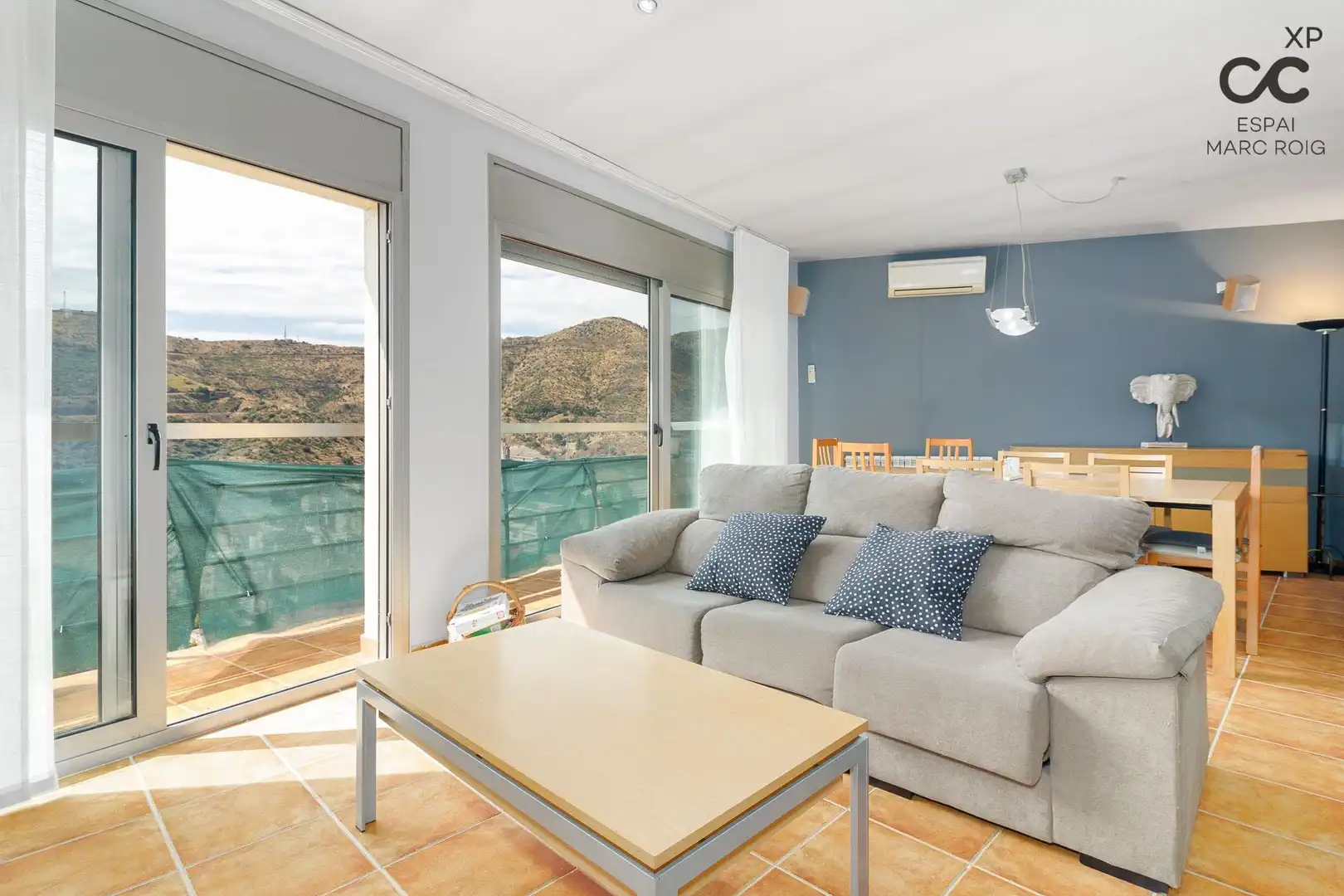 Living room of Attic for sale in Portbou  with Air Conditioner, Heating and Terrace