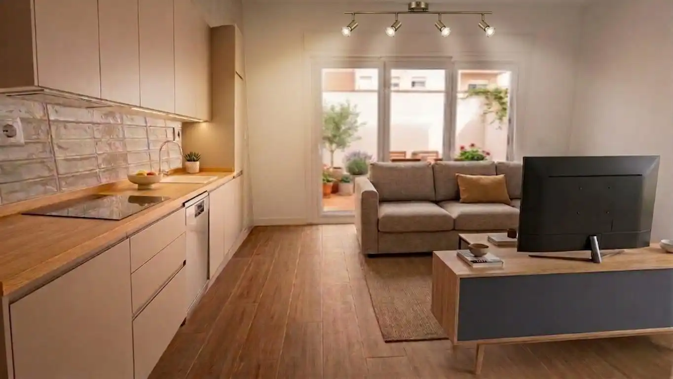 Wohnzimmer von Wohnung zum Verkauf in Sevilla mit Klimaanlage und Heizung