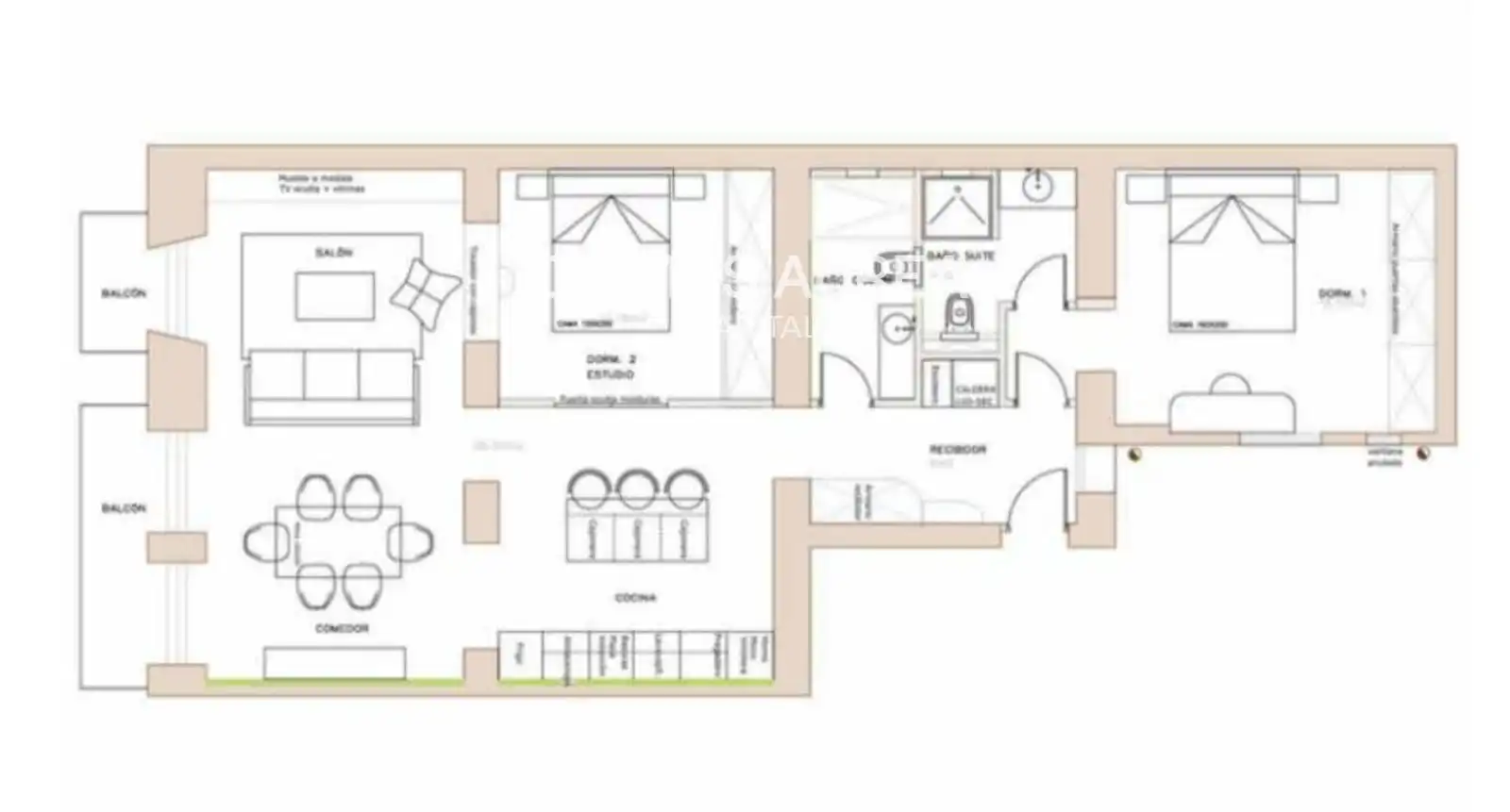 Wohnung zum Verkauf in Madrid mit Klimaanlage, Heizung und Parkett