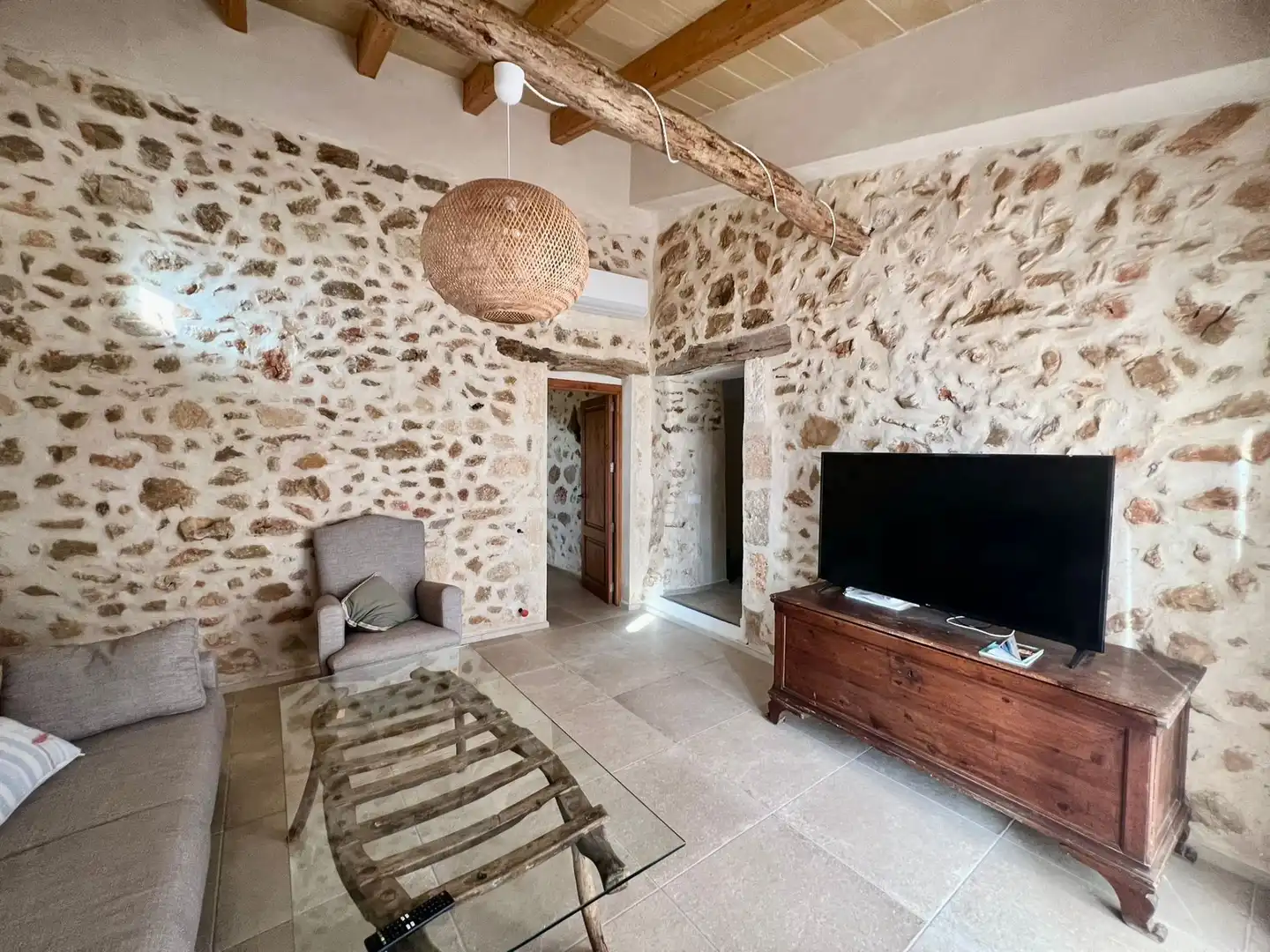 Sala d'estar de Finca rústica de lloguer en Felanitx amb Calefacció i Moblat