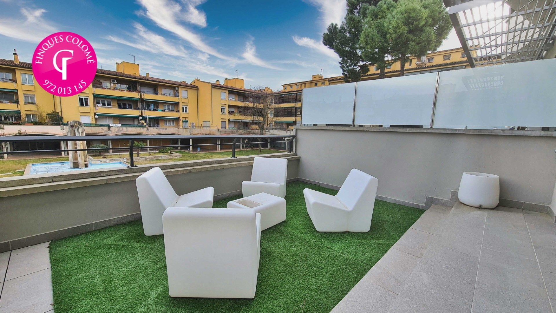 Terrace of Duplex to rent in Girona Capital  with Air Conditioner, Terrace and Storage room