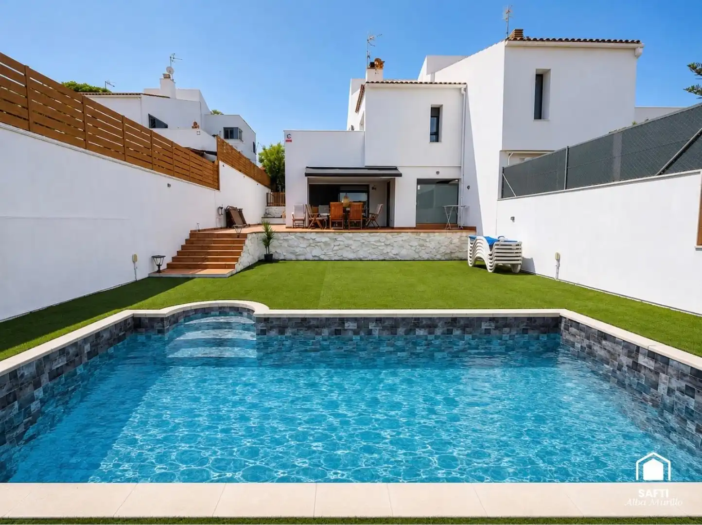 Swimming pool of Detached homes for sale in Calafell  with Air Conditioner, Heating and Terrace