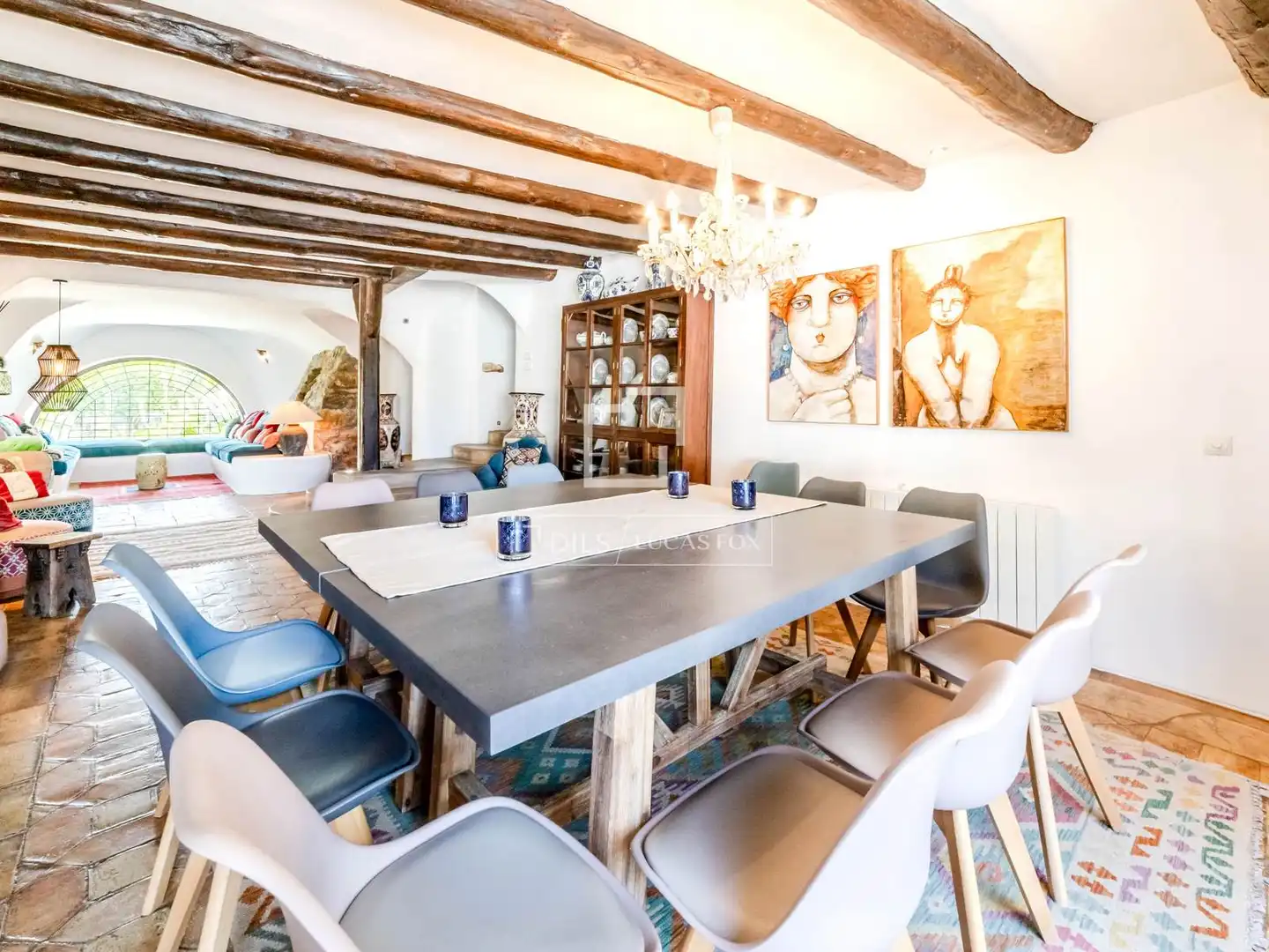 Comedor de Finca rústica en venta en Canyelles con Aire acondicionado, Calefacción y Jardín privado