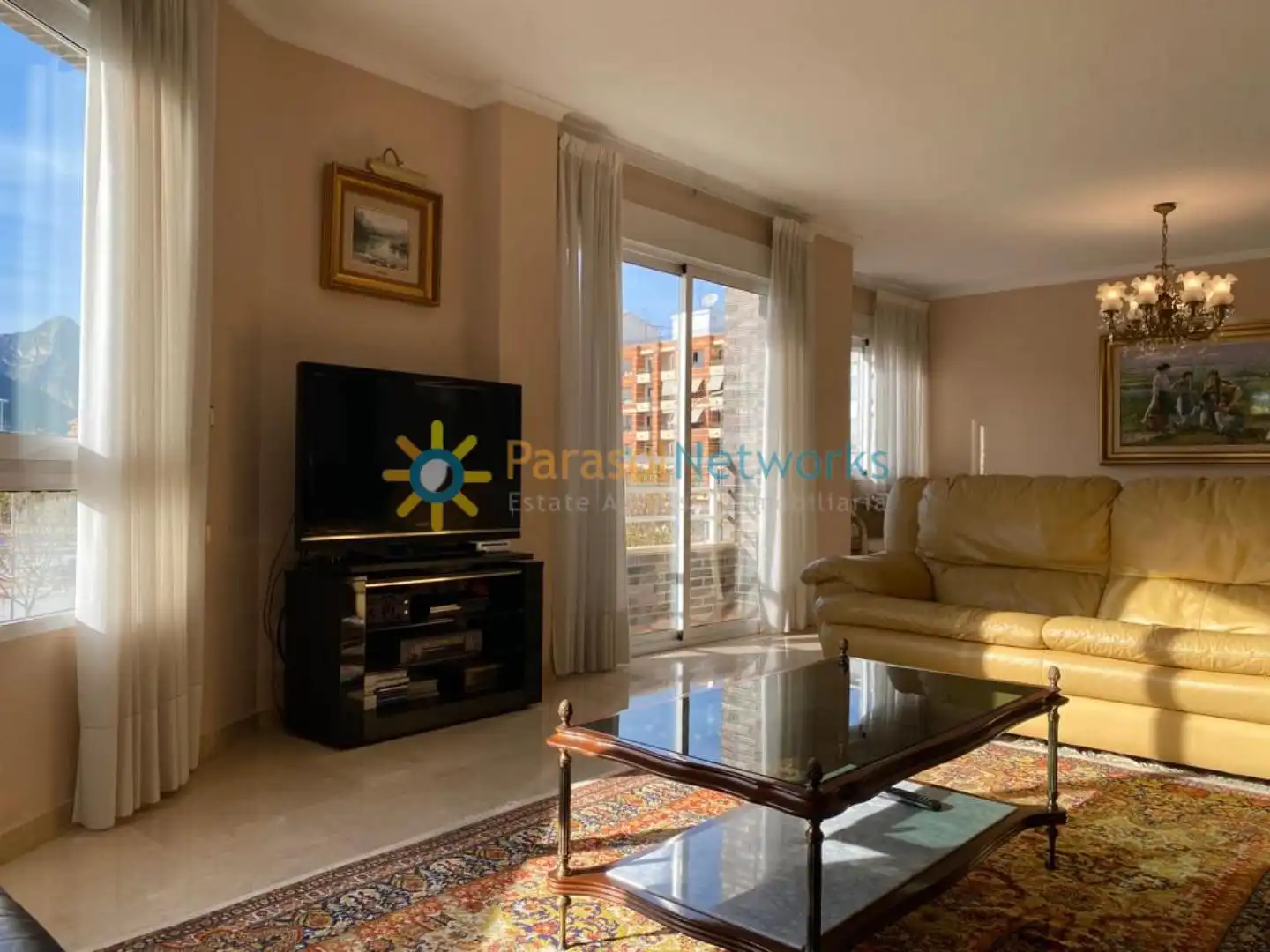 Sala d'estar de Apartament de lloguer en Gandia amb Aire condicionat, Moblat i Balcó