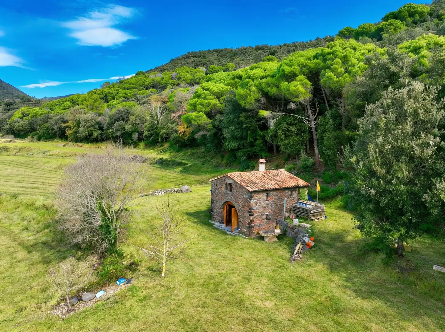 Jardí de Finca rústica en venda en Sant Martí de Llémena amb Jardí privat